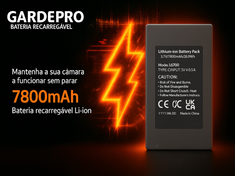 Bateria Recarregável GardePro X70 Pro Max