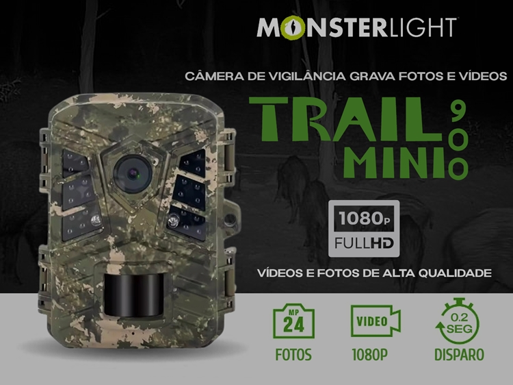 Câmera de caça ou vigilância Trail Mini 900 de 24MP