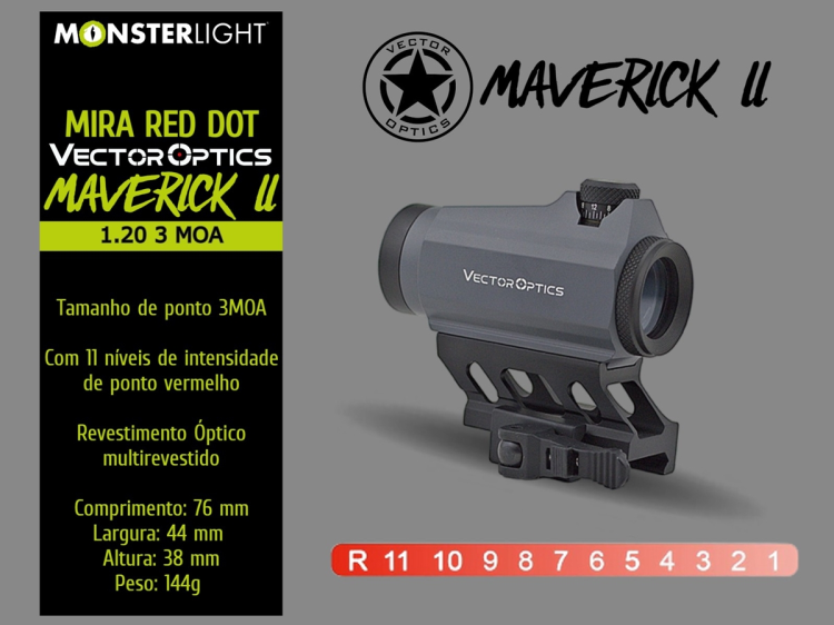 Mira Red Dot ponto vermelho Vectoroptics Maverick II 