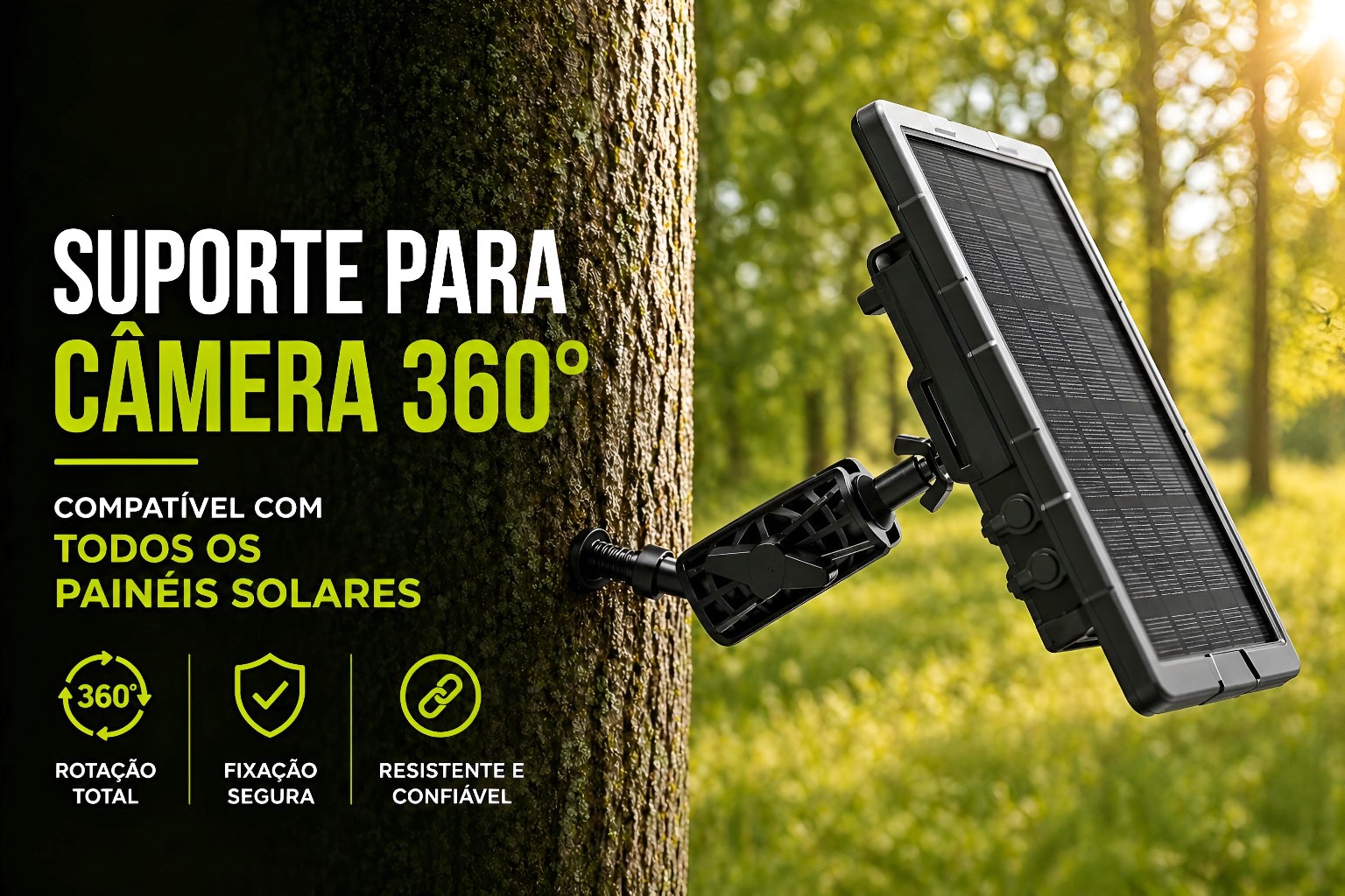 Suporte para câmera 360º para árvore 