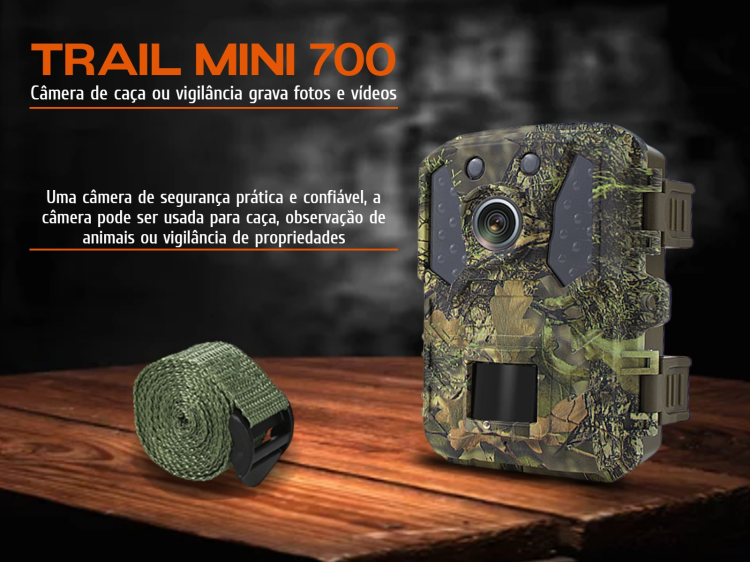 Câmera de caça ou vigilância Trail Mini 700 de 24MP 