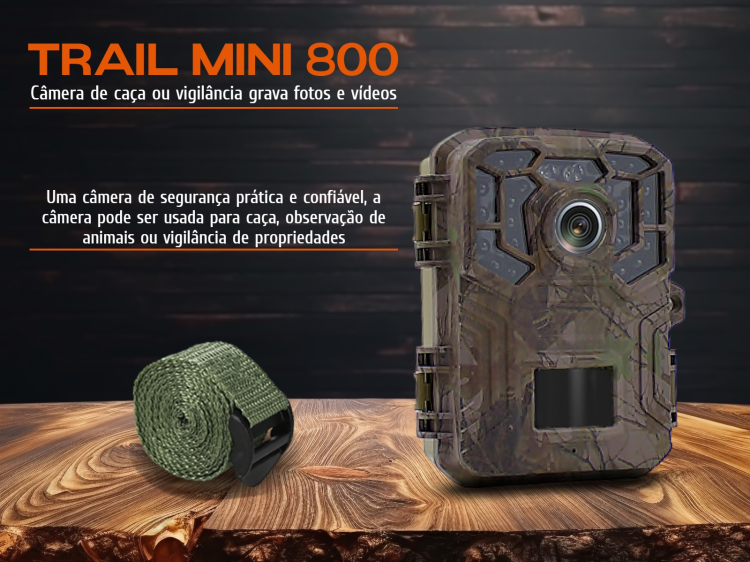 Câmera de caça ou vigilância Trail Mini 800 de 24MP 