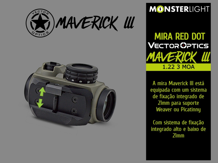 Mira Red Dot ponto vermelho Vectoroptics Maverick III 