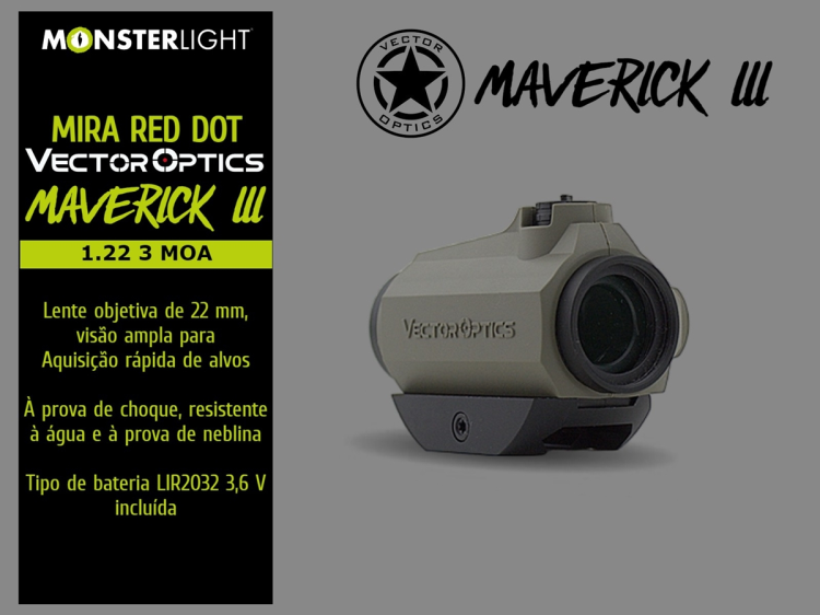 Mira Red Dot ponto vermelho Vectoroptics Maverick III 