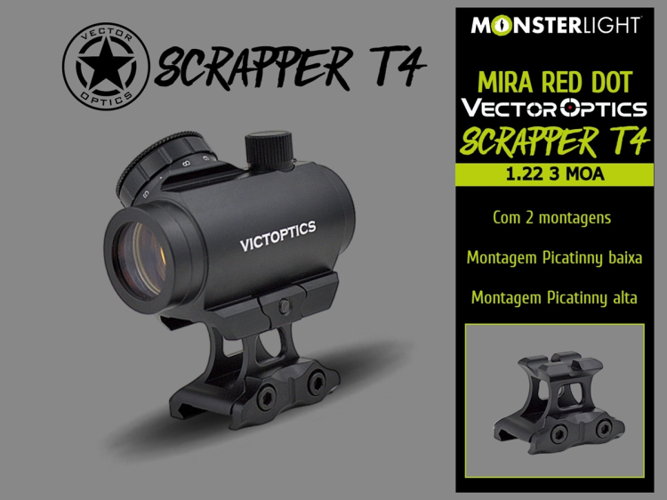 Mira Red Dot Vectoroptics Scrapper T4 1X22 3 MOA 