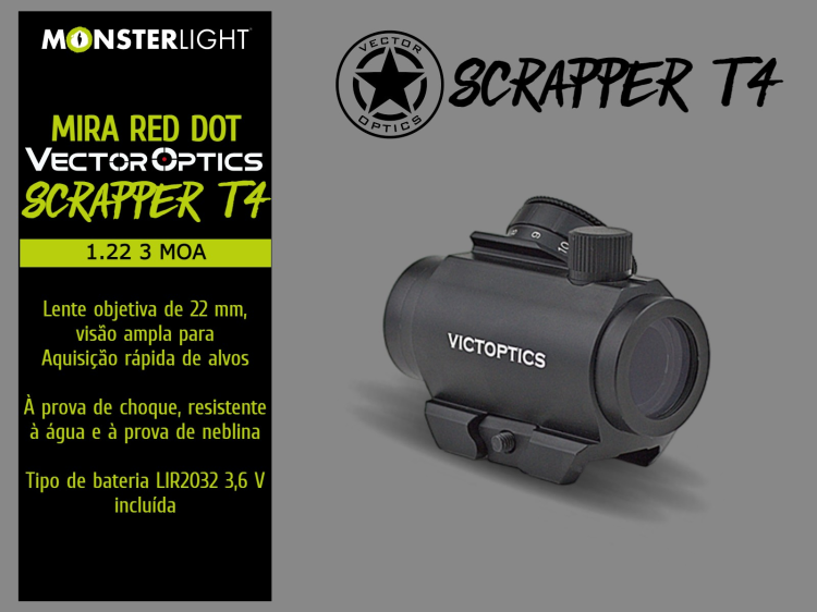 Mira Red Dot Vectoroptics Scrapper T4 1X22 3 MOA 