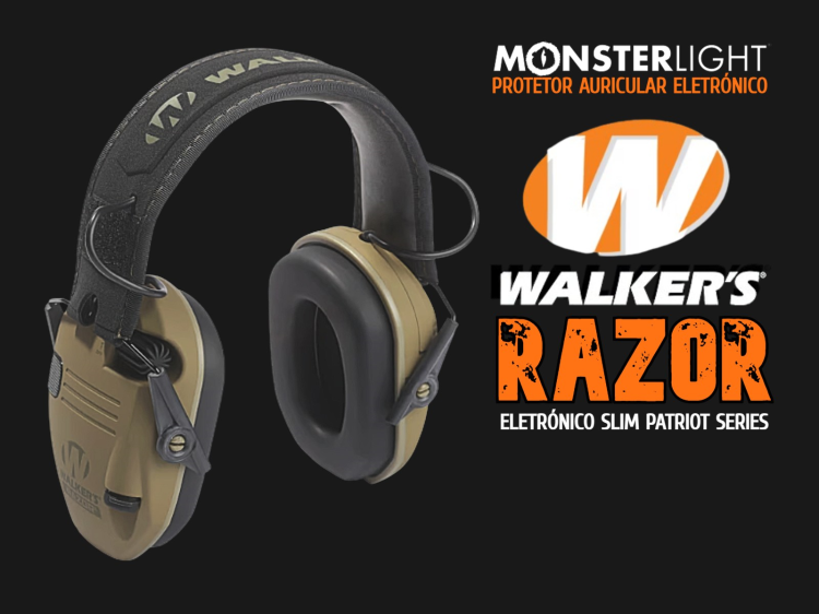 Protetor auricular eletrónico Walkers Razor Patriot Series