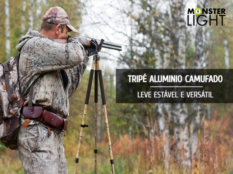 Tripé aluminio Monsterlight Trakion Camuflado 