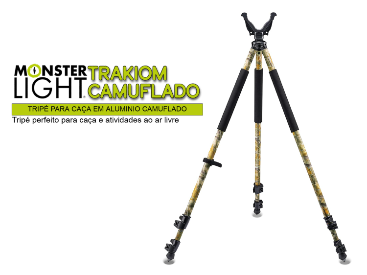 Tripé aluminio Monsterlight Trakion Camuflado