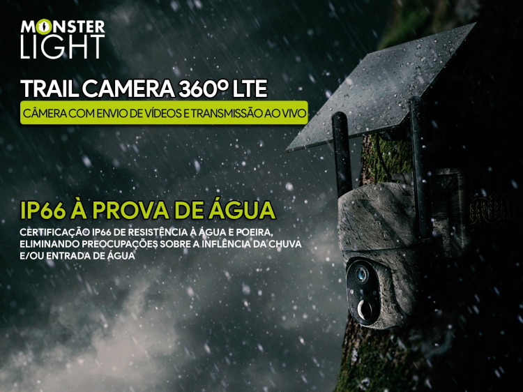 Câmera Trail 360º LTE com aplicação para telemóvel 