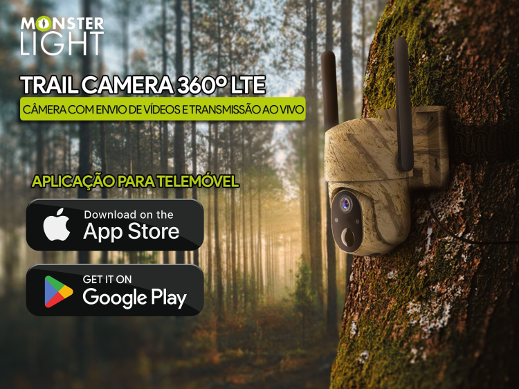 Câmera Trail 360º LTE com aplicação para telemóvel