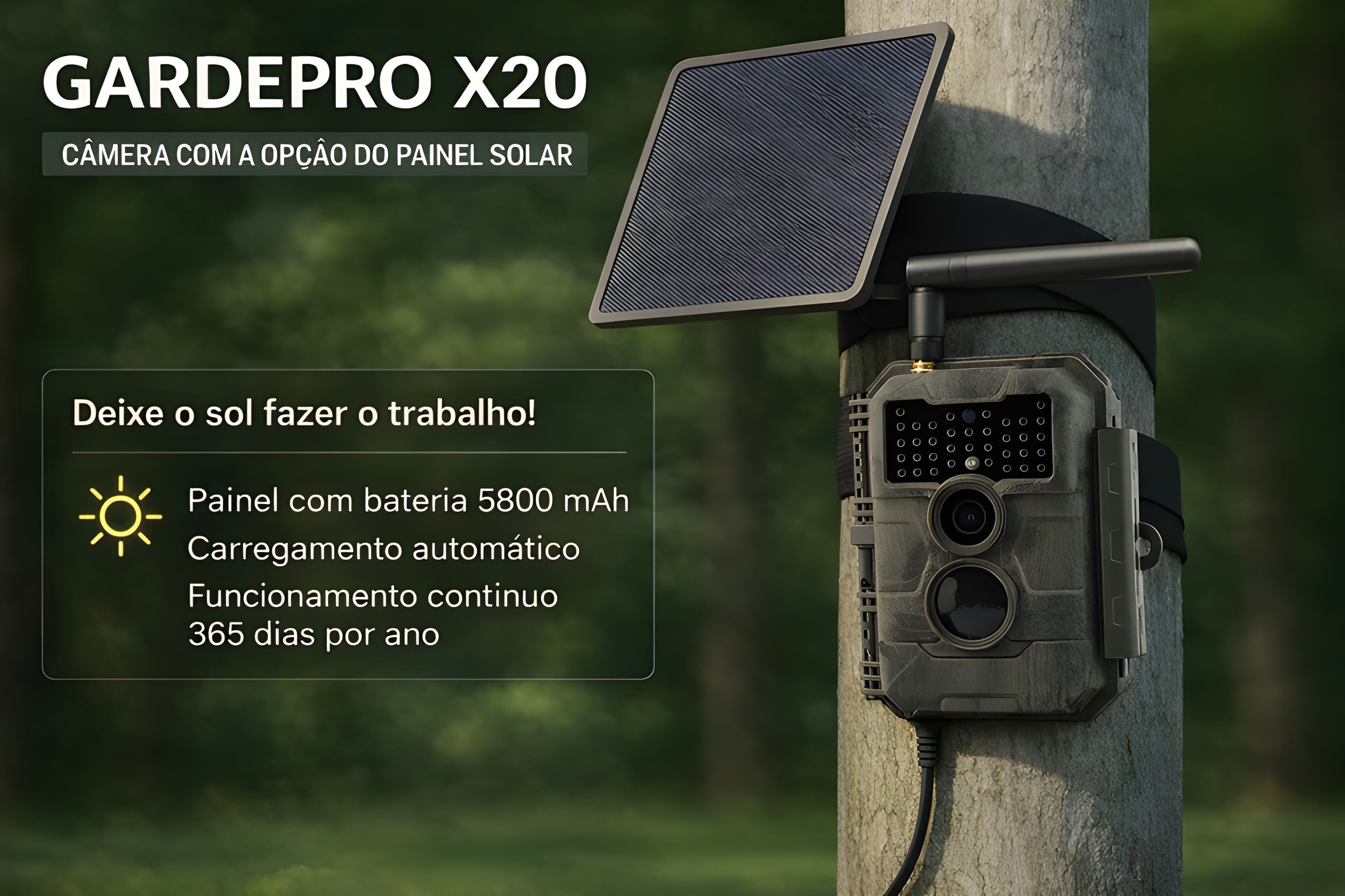 Câmera GardePro X20 LTE com aplicação para telemóvel 