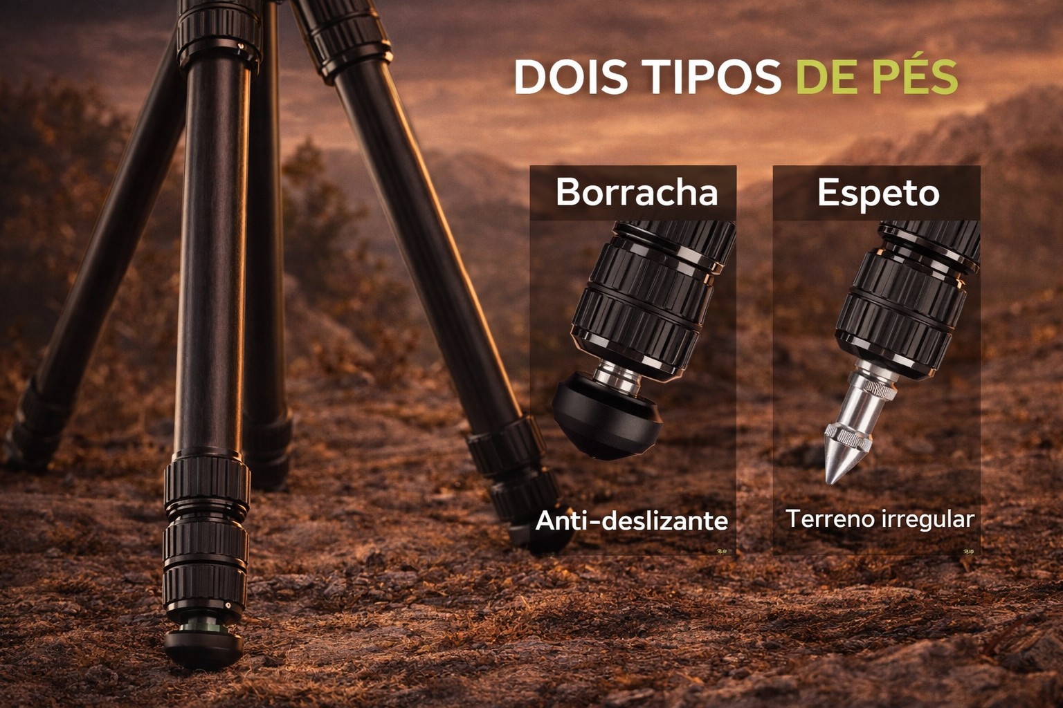 Tripé de Carbono Monsterlight Hybrid Mach 3 