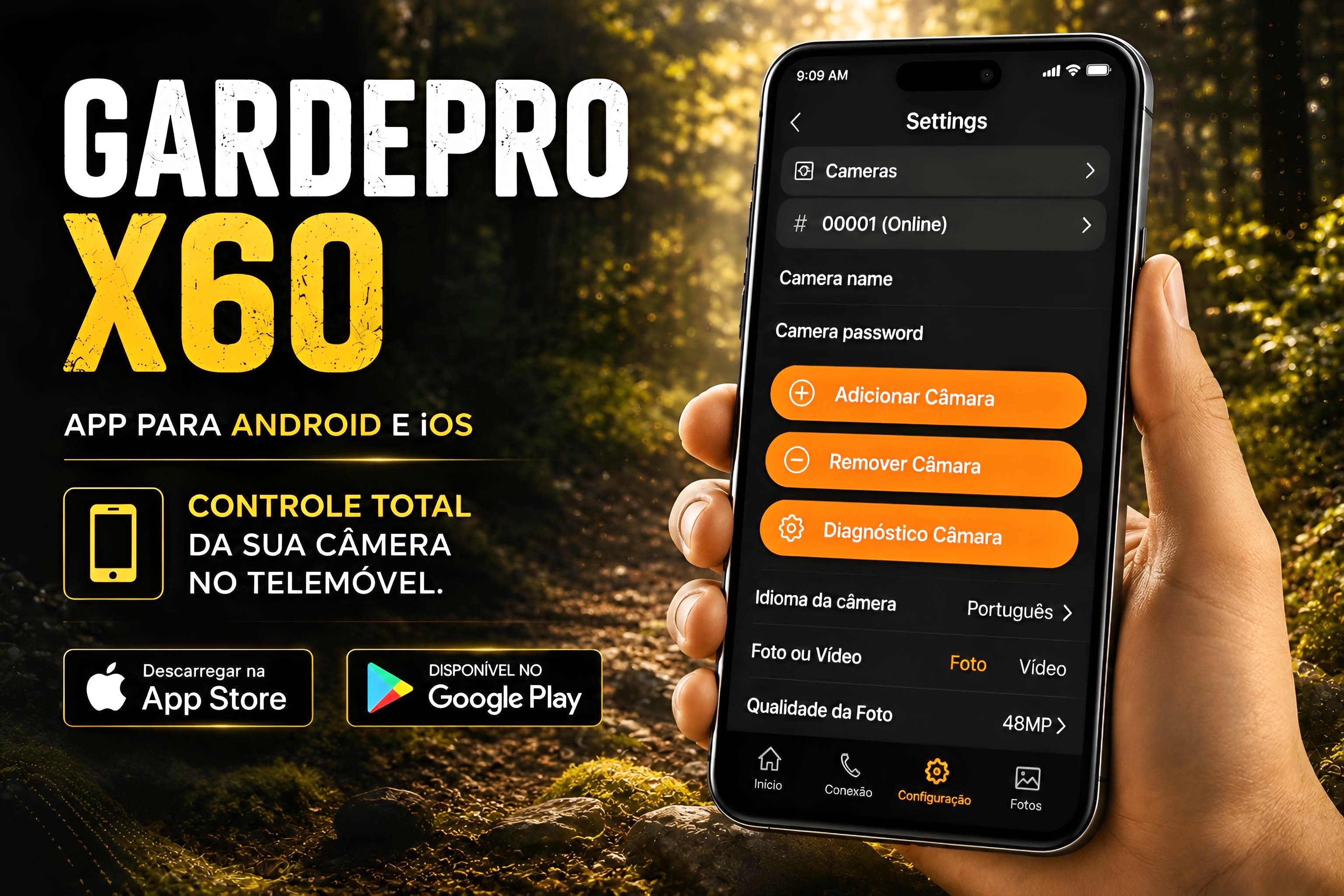 Câmera de Caça GardePro X60 LTE com bateria 