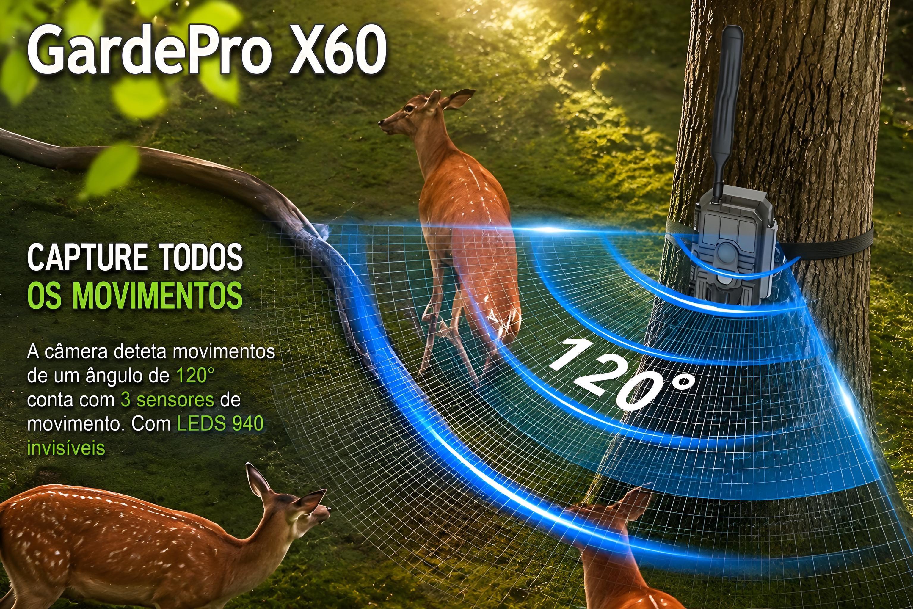 Câmera de Caça GardePro X60 LTE com bateria 