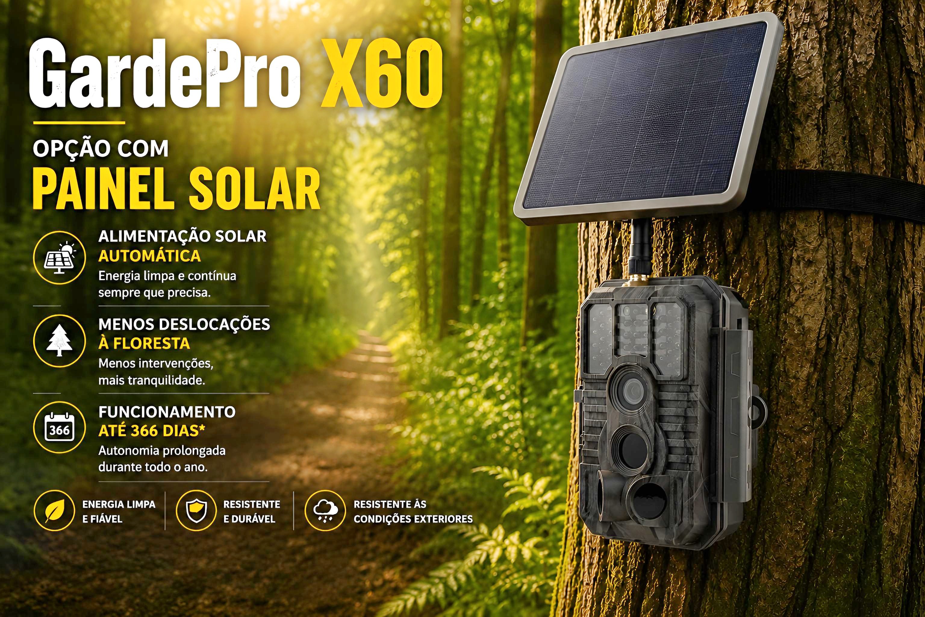 Câmera de Caça GardePro X60 LTE com bateria 