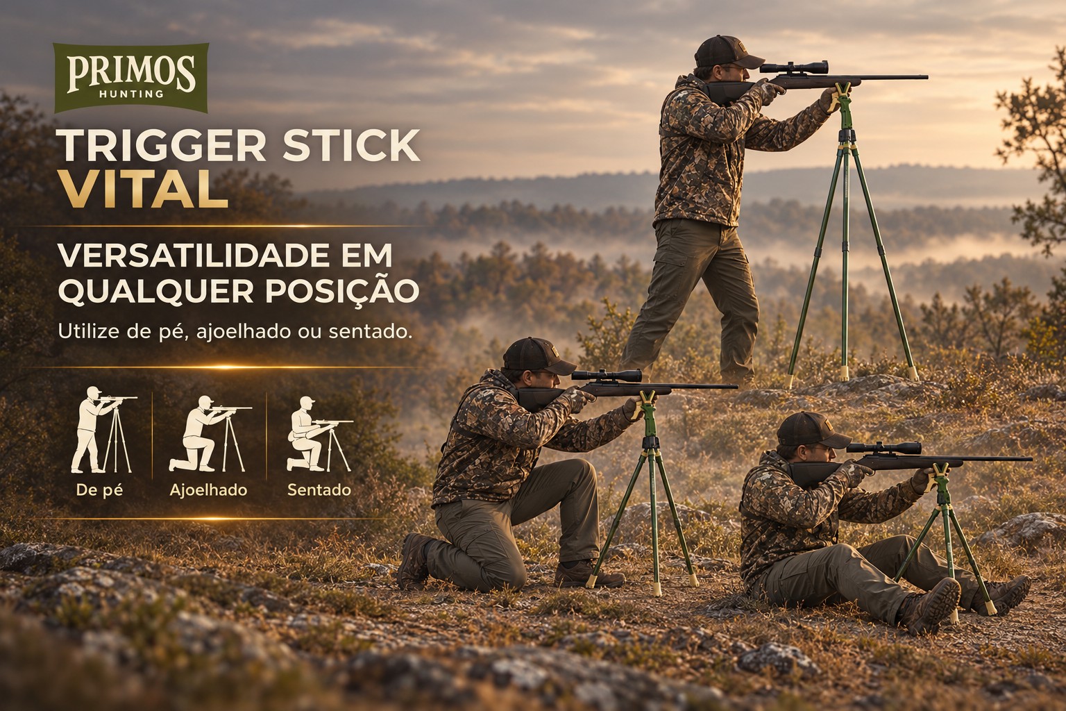 Tripé Primos Trigger Stick Vital com gatilho 
