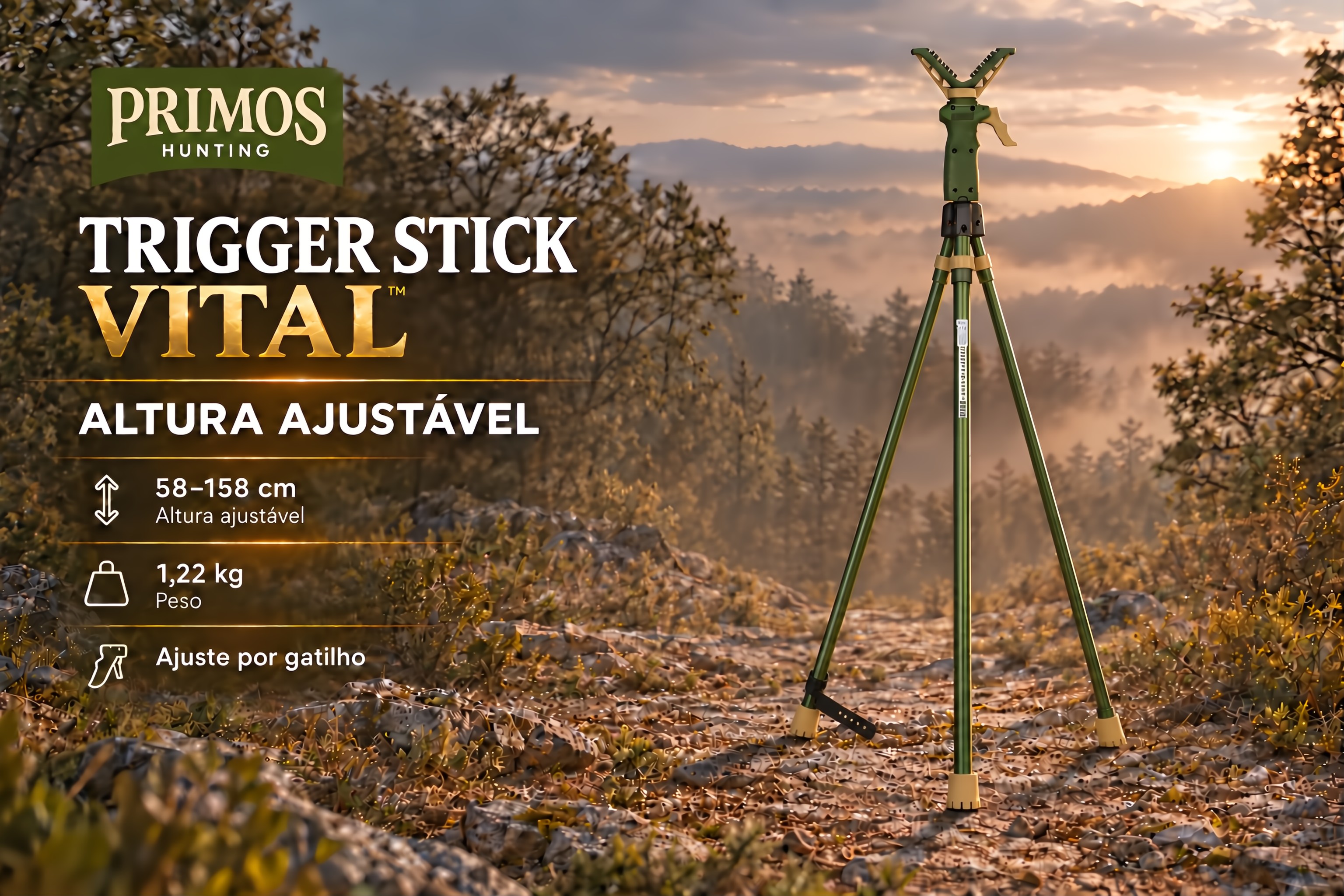 Tripé Primos Trigger Stick Vital com gatilho 
