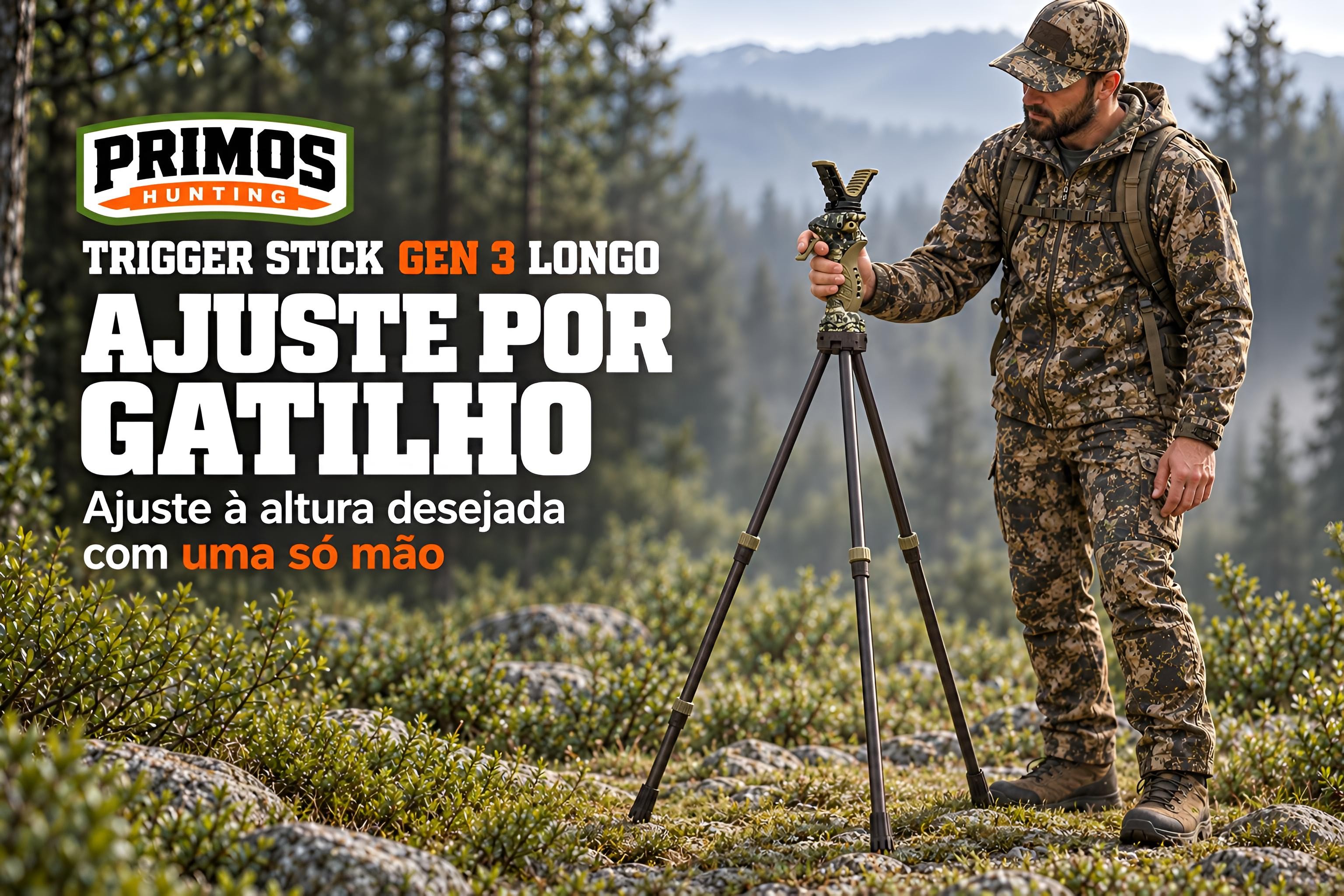 Tripé  Primos Trigger Stick Gen 3 Longo com gatilho