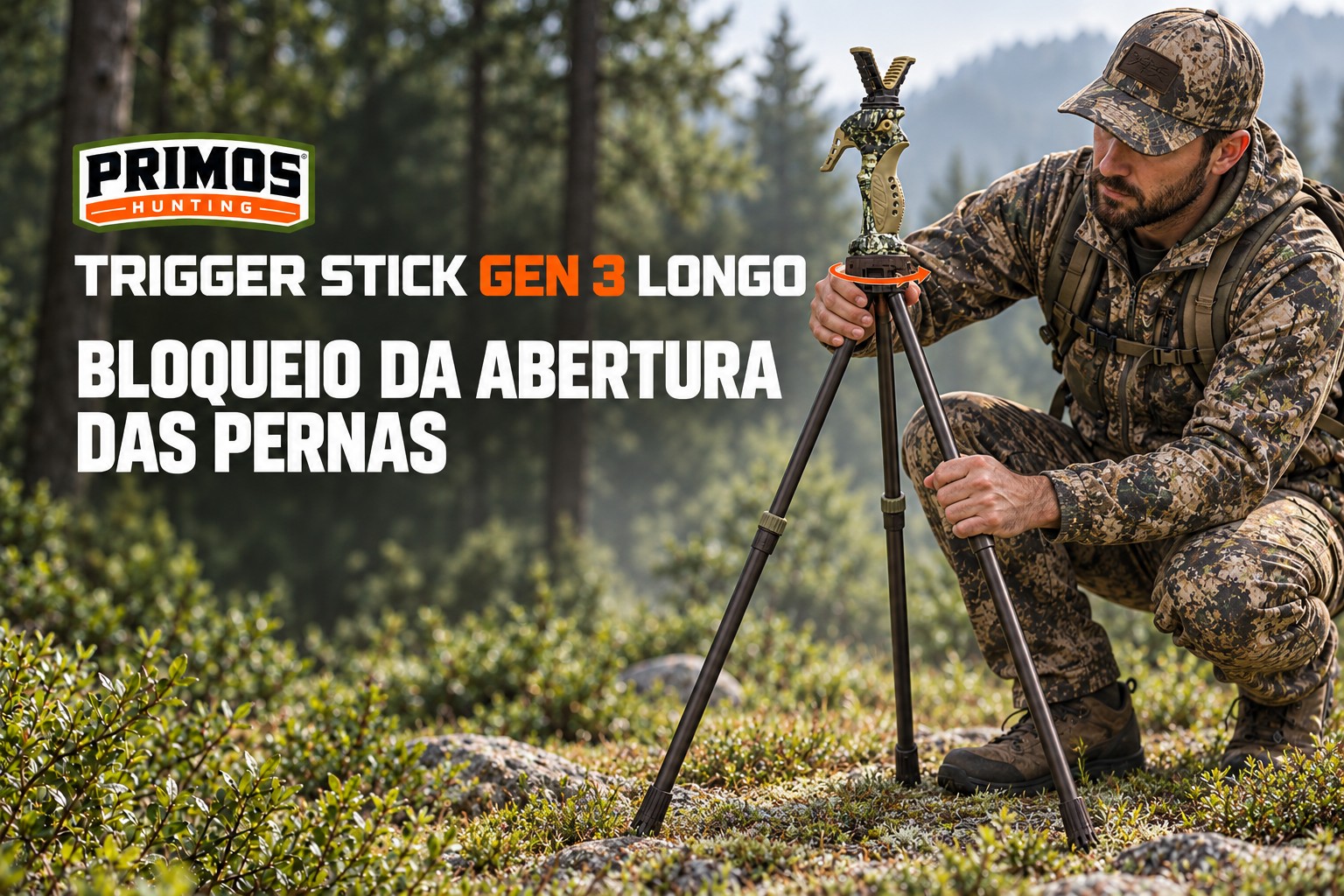 Tripé  Primos Trigger Stick Gen 3 Longo com gatilho 