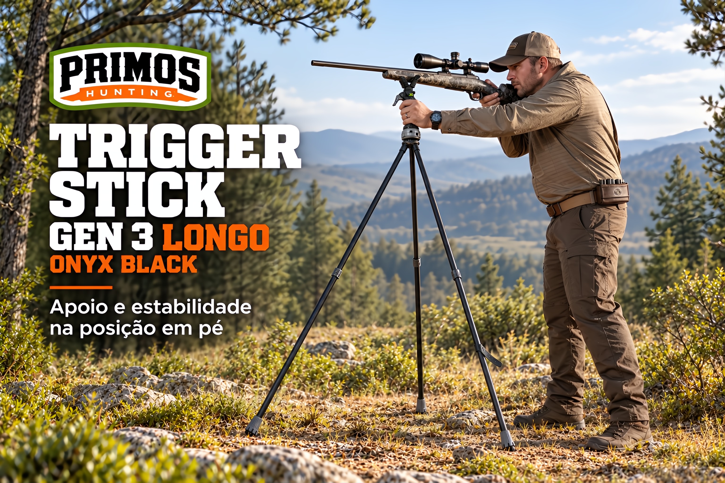 Tripé Trigger Stick Onyx Black Gen 3 Longo com gatilho 