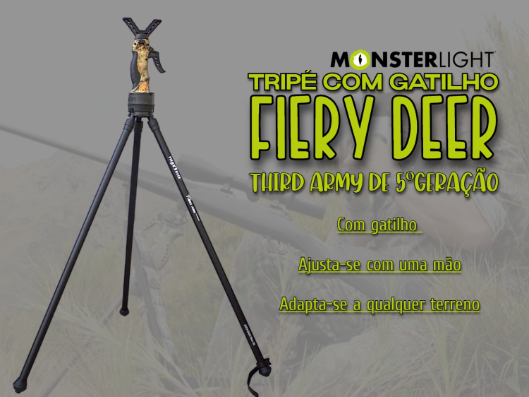 Tripé de Caça Fiery Deer Third Army com gatilho 5ºGeração                                           