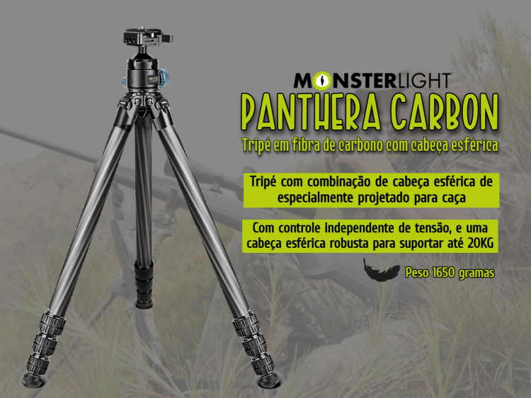 Tripé de carbono Monsterlight Panthera Carbom                                                       