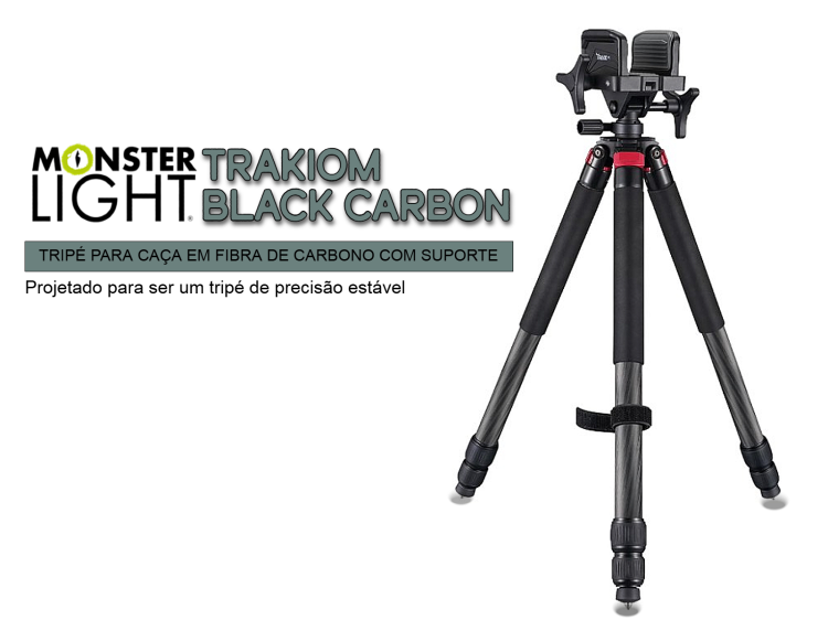 Tripé carbono Monsterlight Trakiom Black Carbon                                                     