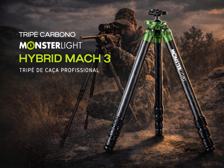 Tripé de Carbono Monsterlight Hybrid Mach 3